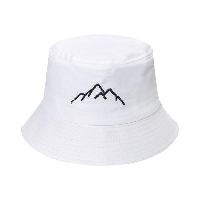 China Sun Protection Hot sale reversible fisherman hat Simple pattern cap white bucket cap for sale