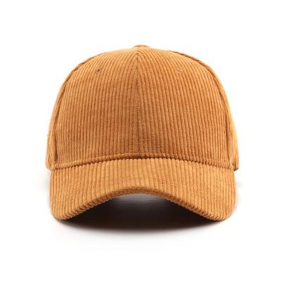 China COMMON Hot sale solid color light plate curved eaves brown trucker hat corduroy baseball cap all-match velvet trucker cap for sale