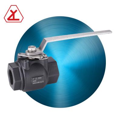 China astm a105 dn25 class 2500 general 2 piece forged steel ball valve ball valves for sale