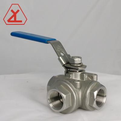 China General Taiwan 3 way T type or L type high mounting bracket ball valve for sale