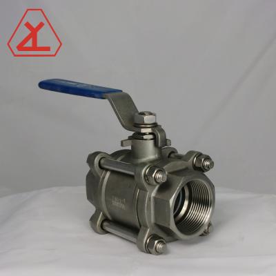 China 3pc astm a351 cf8m taiwan stainless steel general gauge threaded ball valve for sale