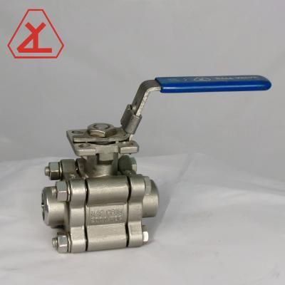 China General 3pc 2000wog threaded with ISO 5211 direct mounting ball valve for sale