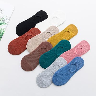 Китай Colorful Girls Low Cut Ankle Socks 95% Cotton 5% Spandex Nonslip Boat Hosiery 20 Pairs продается