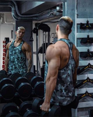 China S-3XL Active Tank Sleeveless Sports Vest Bodybuilding Stringers Mens O-Neck Gym Shirt Te koop