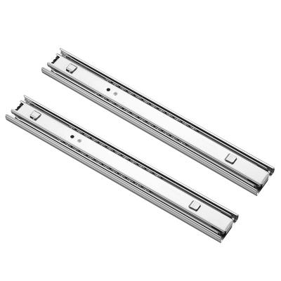 China 45MM Width Channel Self Telescopic Drawer Lock Modern Ball Bearing Slide Closes Lock Buffet Drawer Slide for sale