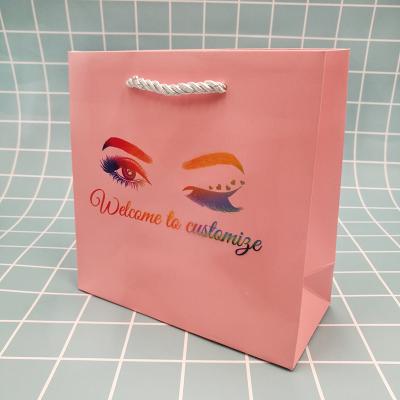 China Best Selling Luxury Paper Bag Lightweight Eyelash Packaging Bag Supply Custom Small Wick Bags Service for sale