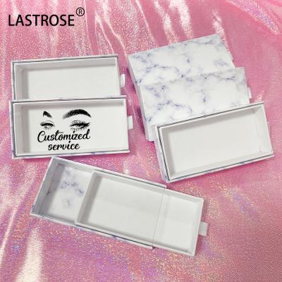 China Wholesale Custom Colored Empty White Clear Transparent Packaging Box PVC Eyelash Drawer Custom Logo Vendor for sale