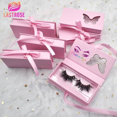 China Long Soft Fluffy Mink Lashes 25mm Mink Eyelash Bundle 8d Mink Eyelash Custom Seller With Butterfly Eyelash Packaging Box for sale