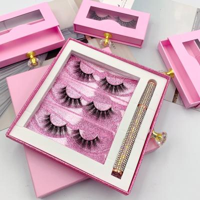 China Soft mink (no allergies) lashes full strip hand made lashes soft natural mink eyelashes wholsale private label lashes for sale