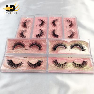 China Thin and soft 3d mink eyelashes private label (no allergies), 2021 custom eyelash packaging 3d mink eyelashes for sale