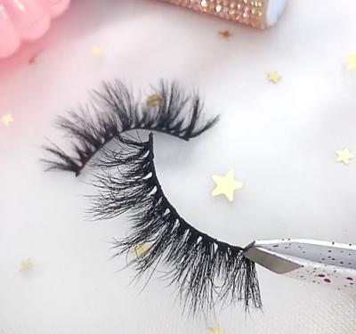 China New Arrival Thick Soft Natural Fake Mink Eyelashes (No Allergies) Thick Silk 3D Lashes Wholesale Fluffy 3D Eyelash for sale