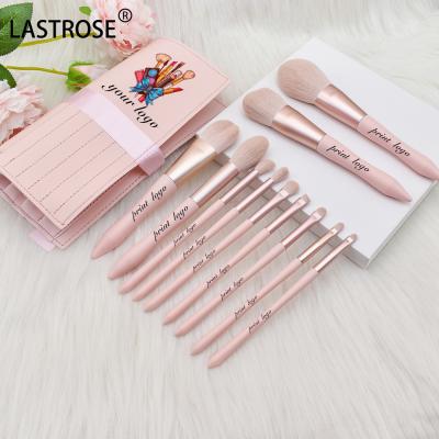 China Newest cosmetic brush smudge brush wooden handle 11 pieces brush custom logo makeup brush for sale