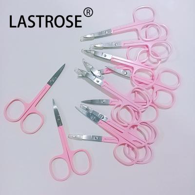 China Custom private logo stainless steel eyelash tools pink rose tweezers various makeup for sale