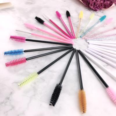 China 2021 New Eyelash OEM Design Eyelash Makeup Brushes Multicolor Disposable Mascara Wands for sale