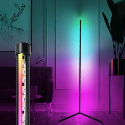 China RGB Color Changing Factory OEM Corner LED Remote Control Lamps With RF Controller Rgb IcDream RGB Color Standing Light Bedside Luces Floor Lamp By Lampara Minimadeco for sale