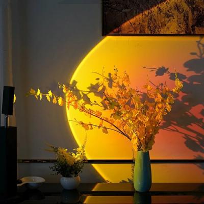 China Modern Colorful Mini Desk Decoration Sunset Rainbow Projection Light Atmosphere Night Lamp Sunset Lamp for sale