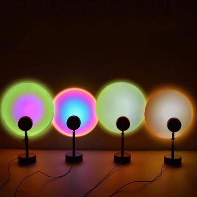 China Modern Dimmable Living Room Table Bedroom Standing USB Led Modern Floor Lamp Projection Night Rainbow Sunset Light for sale