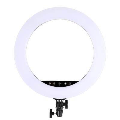 China Photogrphy Live New Updated 18 Inch Dimmable Light Tiktok Beauty Ring Light With Cell Phone Stand And Usb Charging Live Makeup for sale