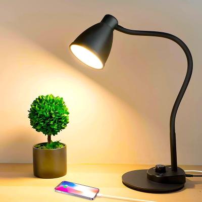 China Modern Minimalist Stereoscopic Placement Table Lamp With USB Three-color Mode Dimmable Reading Induction Gooseneck Table Fill Light Smart Leakage for sale