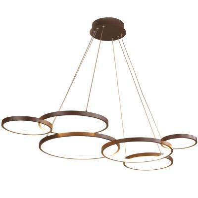 China Modern European Minimalist Creative Ring Chandelier Geometric Personality Gold Chandelier for sale