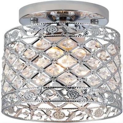 China Modern Decorative Crystal Downlight Outdoor Mounted Style Personality Ceiling Light Luster Enclosed Mini Crystal Ceiling Lamp for sale