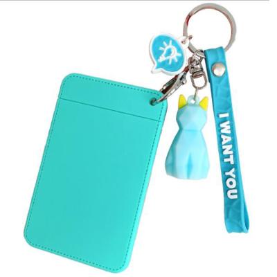 China Advertising Hardback Poster Holder Business Card Case Key Chain ID Badge Holder Pendant Card Slot in China Cartoon Silicone Public Transport for Travel Party work school for sale