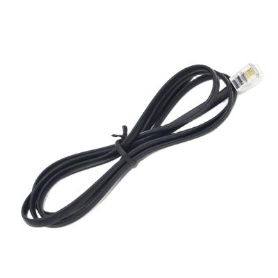 China High Quality Flat PVC Telephone Jumper Cable 4P4C RJ9 Telephone Patch Cord for sale