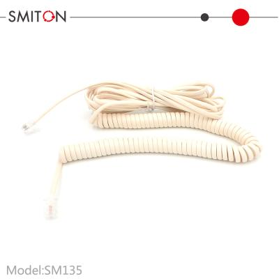 China Copper RJ9 Male RJ9 To Male 4P4C Extension Telephone Land Line Cord Handset for sale