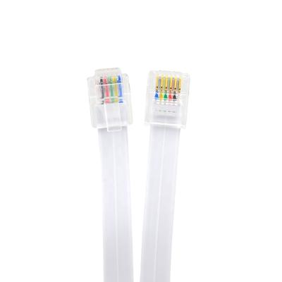 China RJ12 6P6C PU PVC Factory Price Telephone Patch Cable Cord for sale