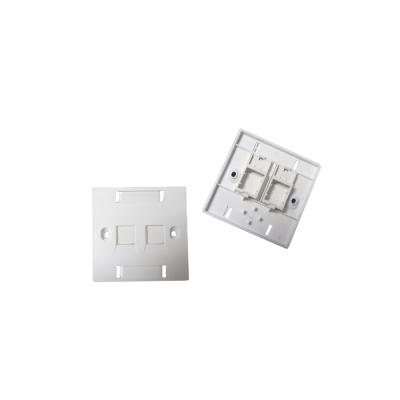 China RJ11/RJ45 Module/F2 Port Jack RJ45 RJ11 Network Faceplate Keystone Wall Plate for sale