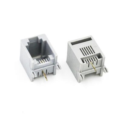 China PCB RJ11 RJ12 Telephone Socket 2 Core 6 Core 6 Core PCB Mount Jack for sale