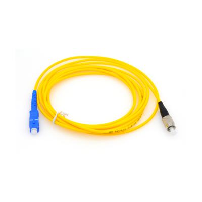 China Network FC LC UPC Fiber Single Mode Single Fiber Optic Patch Cord for sale