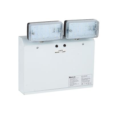 China Emergency Light Non Clamped Emergency Fixtures Rechargeable Twin Spot LED Wall Mounted Emergency Light for sale