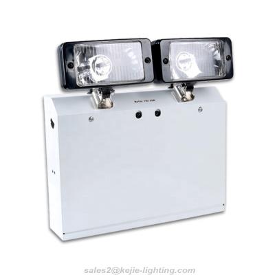 China Spot Emergency Light For School KEJIE Twin Wall Mount 2X20W / 2X55W Rechargeable With Halogen for sale