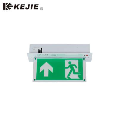 China Buildings Kejie Hot Sale Battery Rack Ceiling Mounted Led Emergency Exit Sign Light for sale