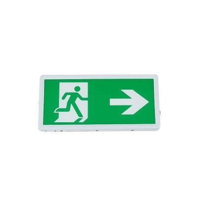 China Height lumen produced KEJIE illuminated Emergency Exit Emergency Exit Sign Outdoor Wall Mounted LED Emergency Exit Sign Light for sale