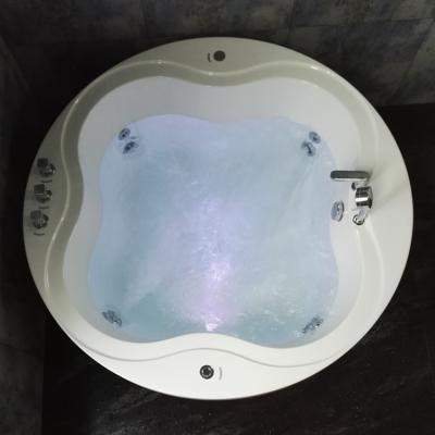 China Indoor Massage Spa Drop-In Bathtub Round Hydraulic Massage Whirlpool Bathtub for sale