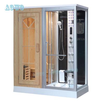 China Sauna with steam shower/steam sauna\steam sauna combined room and steam shower for home bath room steam dry shower room for sale