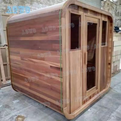 China Traditional Outdoor Bath Wooden Room Computer Control Panel Computer Control Panel Steam Bath Red Cedar Saunas Sauna Barrel Sauna Barrel for sale