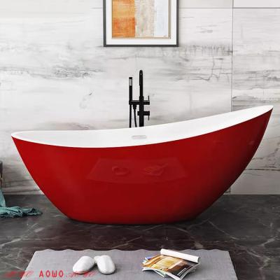 China 2022 Soaking China Made Irregular Shape Freestanding Hot Tubs Fashion Sale Acrylic Single Bathtub For Adults Bathroom Hotel for sale