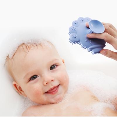 China Go out in the sun can effective block the ultraviolet rays newcomers suction cup baby bathing hair brush baby brush clean soft for sale