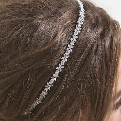 China High Quality Environmental Friendly Zircon Hairband Headwear Fashion Bridal Headband Accessories To Wedding Headpiece for sale