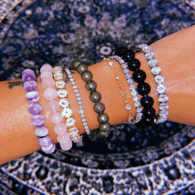 China FASHIONABLE Cute Crystal Tennis Bracelet Chain Women Jewelry Bangle Link Bracelet for sale