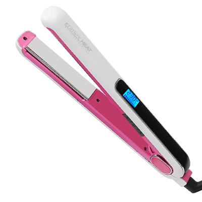 China 2020 Fashion LCD Display Multifunction Temperature Control Digital Display Komex Hair Saga Hair Curler Straightener Hair Flat Iron for sale