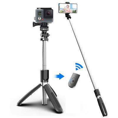 China Lightweight Portable 360 ​​Degree Sports Camera Selfie Stick Remote Smart Wireless Tripod+Long Tripod for gopro max for sale