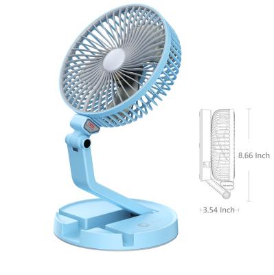 China Wireless Led Lamp Light Rechargeable Battery Operated Retractable Retractable Gears Fan for sale