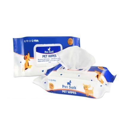 China OEM Viable Pet Grooming Wet Cloth Cat Eye Ear Cleaning Cloth Dog Wash Pet Cleaning Wet Cloth for sale