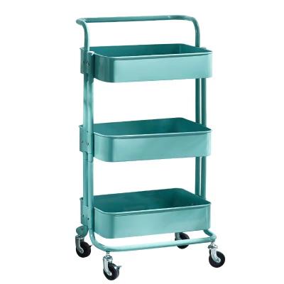 China Hotel Room .living Room.Bedroom.entryway High cost performance Metal 360 Degree Rotating Storage Rack Home Kitchen Wheels 3 Tier Hair Salon Trolley for sale