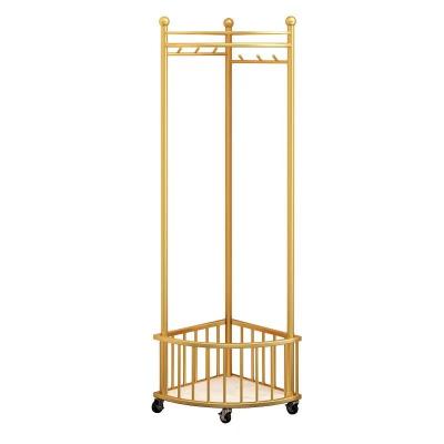 China Hotel Room .living Room.Bedroom.entryway Good Price storage basket Floor-standing corner  mobile pulley simple corner storage coat rack for sale