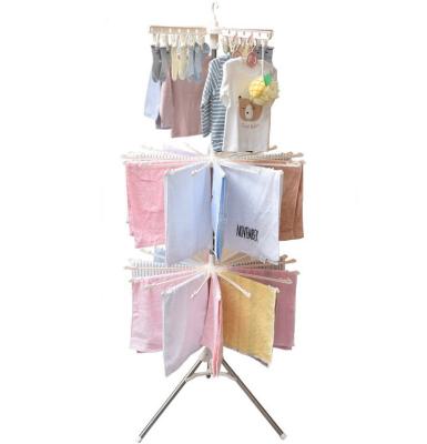 China Hotel Room .living Room.Bedroom.entryway High quality and Good Price indoor and outdoor campers  3 tiers foldable retractable luandry clothes airers rack hanger for sale